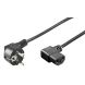 Kabel zasilający kątowy Schuko na kątowy C13 5m czarny