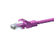 Kabel krosowy UTP CAT5e 1m różowy - 100% miedź