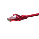 Kabel krosowy UTP CAT6 0,15m czerwony - 100% miedź
