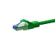 Kabel krosowy CAT6a S/FTP (PIMF) 1m zielony