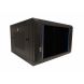 Szafka ścienna 6U z drzwiami szklanymi - perforowane panele boczne 600x600x368 mm (szer. x gł. x wys.)
