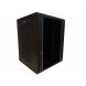 Szafka ścienna 15U z drzwiami szklanymi - perforowane panele boczne 600x600x770mm (szer. x gł. x wys.)