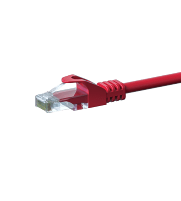 Kabel krosowy UTP CAT5e 5m czerwony - 100% miedź