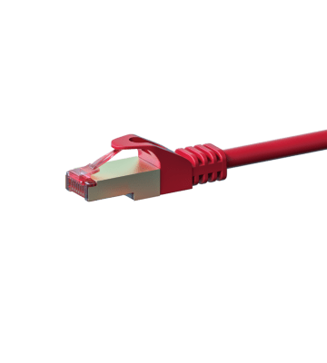 Kabel krosowy CAT6 S/FTP (PIMF) 2m czerwony 