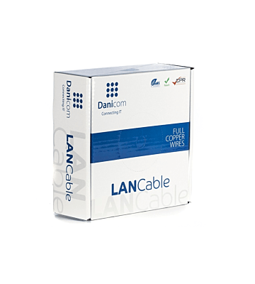 DANICOM CAT6A S/FTP 50m kabel na rolce elastyczny - PVC (Fca)
