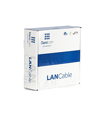 Kabel CAT6 U/UTP 100m na szpuli sztywny szary CCA