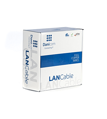 DANICOM CAT5E UTP 100m Kabel zewnętrzny na rolce sztywny - PE (Fca)
