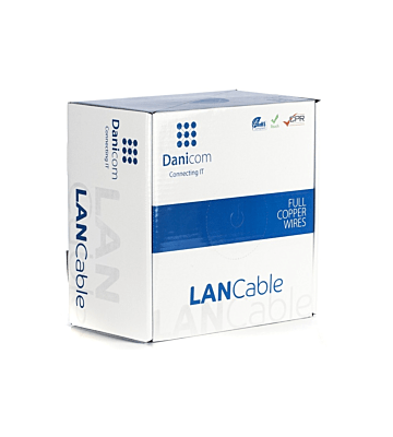 Kabel DANICOM CAT6A S/FTP 100m na rolce, sztywny - LSZH (Dca)
