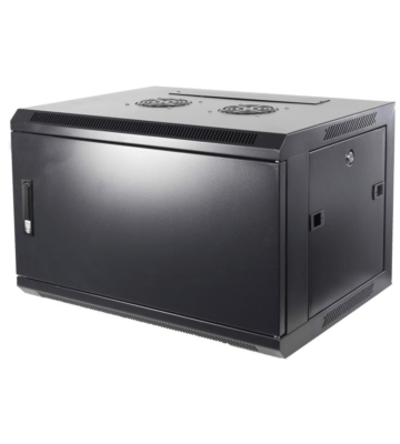 Szafka ścienna 6U z drzwiami metalowymi 600x600x368mm (szer. x gł. x wys.)