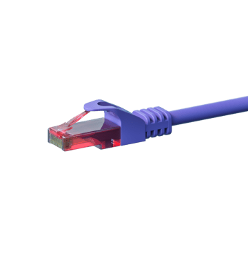 Kabel krosowy UTP CAT6 2m fioletowy - 100% miedź