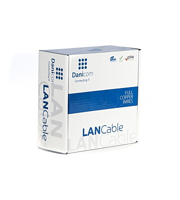 DANICOM CAT7 S/FTP 100m Kabel zewnętrzny na rolce sztywny - PE (Fca)