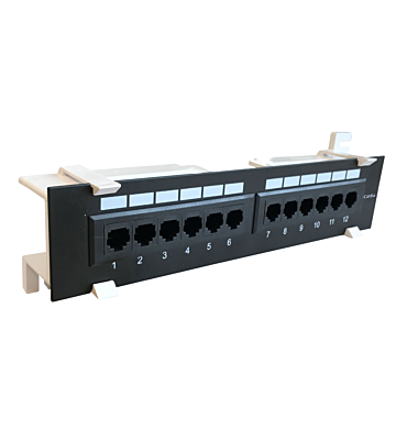 Panel krosowy ścienny CAT6a UTP - 12 portów