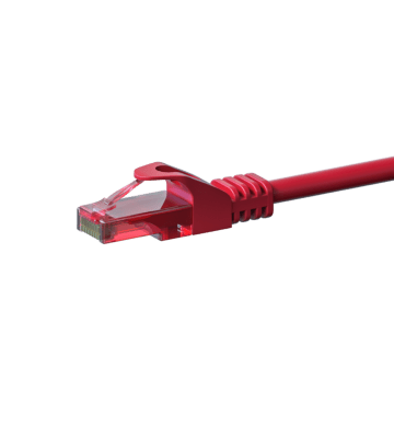 Kabel krosowy UTP CAT6 5m czerwony - 100% miedź