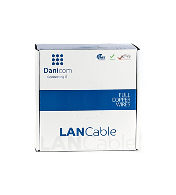 DANICOM CAT5E UTP 100m cable on roll rigid - LSZH (Dca)