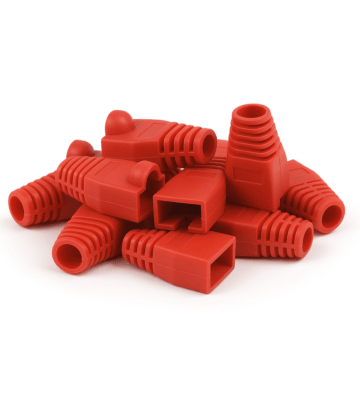 DANICOM Dźwigar kablowy RJ45 Czerwony - 10 sztuk