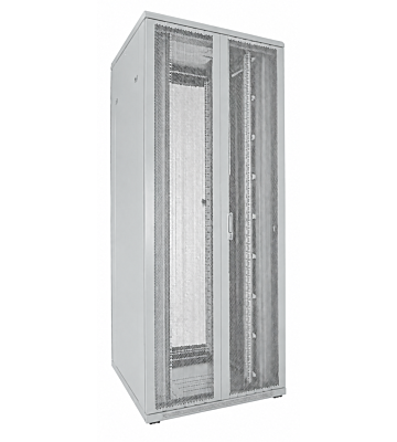 42U biała szafa serwerowa z podwójnymi perforowanymi drzwiami przednimi i tylnymi 800x800x2000mm (szer.xgł.xwys.)