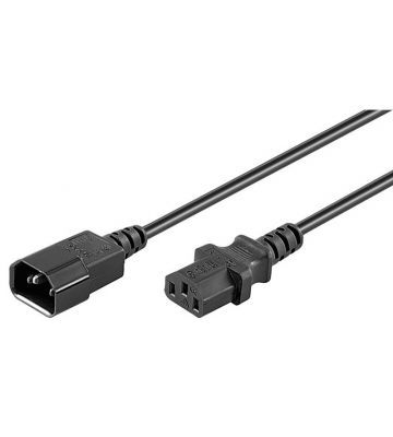 Kabel zasilający C13 do C14 3m czarny
