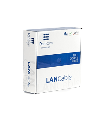 DANICOM CAT6A S/FTP 50m cable on roll rigid - LSZH (Dca)