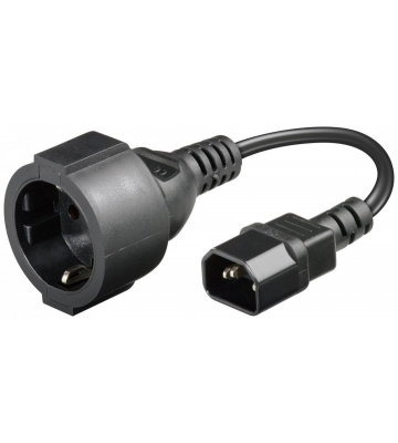 Kabel zasilający wtyczka AC do C14 0,15m - adapter