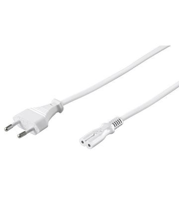 Kabel zasilający wtyczka euro do C7 5m biały
