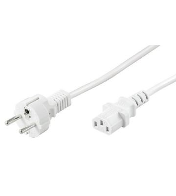 Kabel zasilający Schuko do C13 5m biały