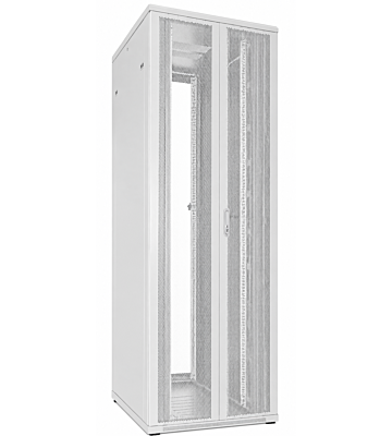 47U biała szafa serwerowa z podwójnymi perforowanymi drzwiami przednimi i tylnymi 800x1000x2200mm (szer.xgł.xwys.)