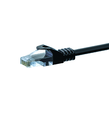 Kabel krosowy UTP CAT5e 3m czarny - 100% miedź