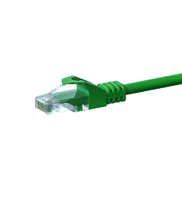 Kabel krosowy UTP CAT5e 0,50m zielony - 100% miedź