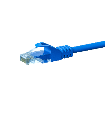 Kabel krosowy UTP CAT5e 0,25 m niebieski - 100% miedź