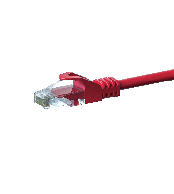 Kabel krosowy UTP CAT5e 3m czerwony - 100% miedź