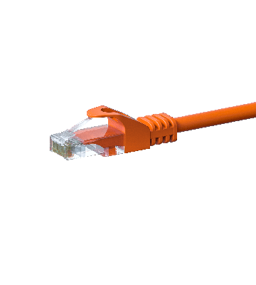Kabel krosowy UTP CAT5e 0,25 m pomarańczowy - 100% miedź