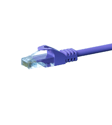 Kabel krosowy UTP CAT5e 1m fioletowy - 100% miedź