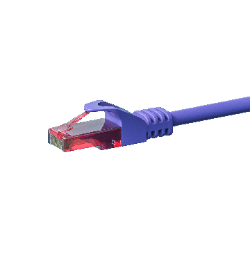 Kabel krosowy UTP CAT6 7,5m fioletowy - 100% miedzi