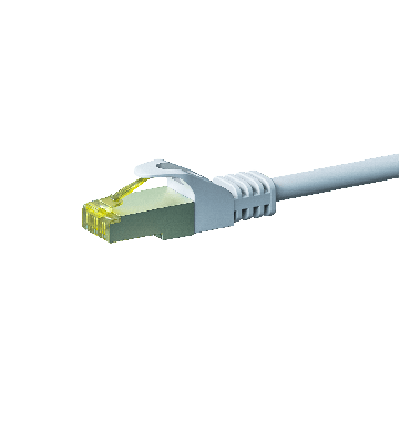 Kabel krosowy Cat7 S/FTP (PIMF) 1m biały
