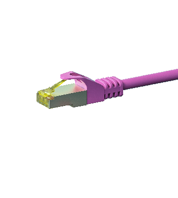 Kabel krosowy Cat7 S/FTP (PIMF) 20m różowy