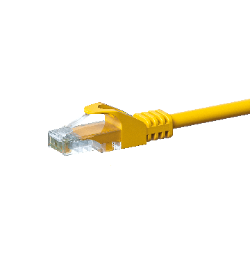 Kabel krosowy UTP CAT5e 0,50 m żółty - CCA