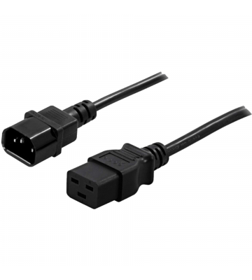 Kabel zasilający C14 do C19 1,80m czarny