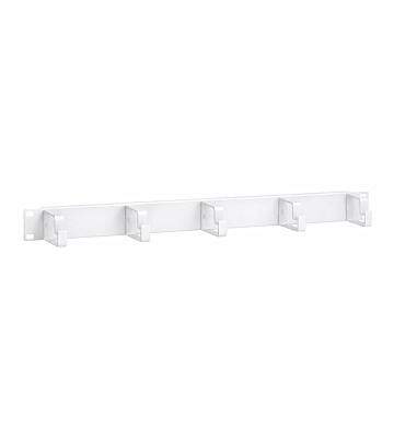 Uchwyt na kabel metalowy 19 cali 1U - biały