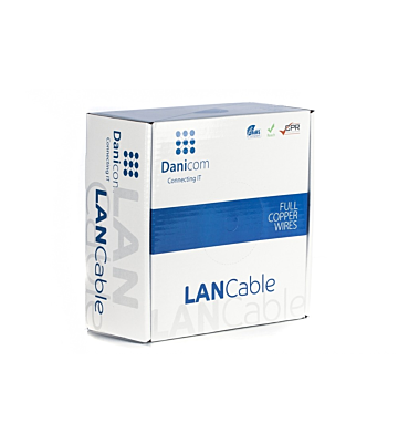 DANICOM CAT6A U/UTP 100m kabel na rolce elastyczny - PVC (Fca)