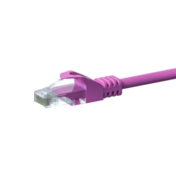 Kabel krosowy UTP CAT5e 2m różowy - 100% miedź