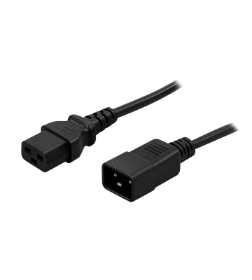 Kabel zasilający C19 do C20 1,80m czarny