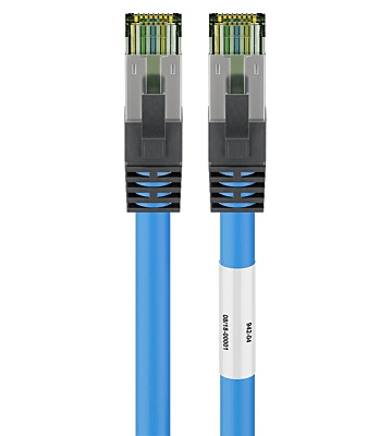 Kabel krosowy Cat8 S/FTP (PIMF) 0,50 m niebieski