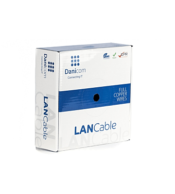 Kabel DANICOM CAT6 FTP 50m na rolce, sztywny - LSZH (Dca)