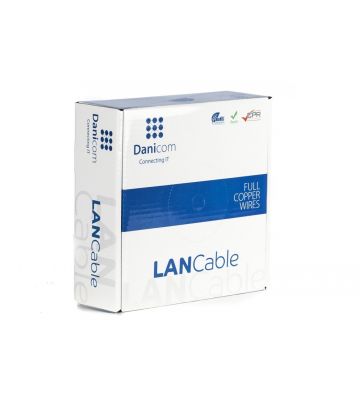 DANICOM CAT5E UTP 100m cable on roll flexible - PVC (Fca)