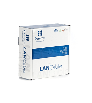 DANICOM CAT5E FTP 50m cable on roll rigid - LSZH (Dca)
