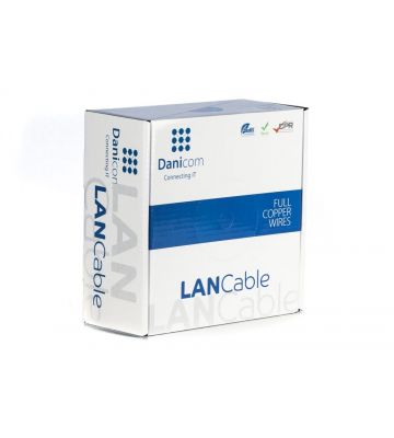 DANICOM CAT6 UTP 100m Kabel zewnętrzny na rolce sztywny - PE (Fca)