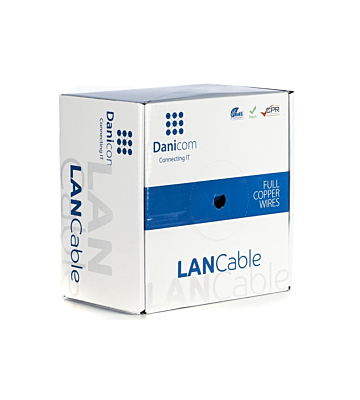 DANICOM CAT6A U/UTP 100m cable on roll rigid - LSZH (Dca)