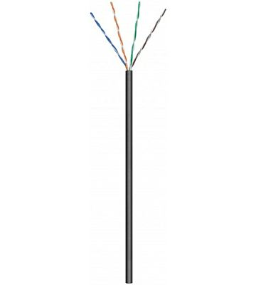 Kabel zewnętrzny CAT5e U/UTP 100m na bębnie sztywny czarny CCA