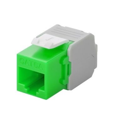 Złącze Keystone CAT6a UTP - beznarzędziowe - zielone