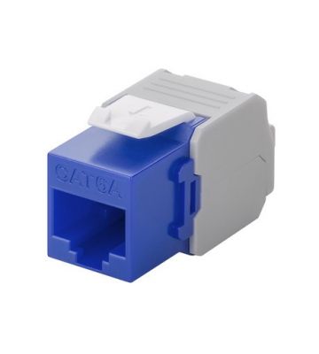 Złącze Keystone CAT6a UTP - beznarzędziowe - niebieskie